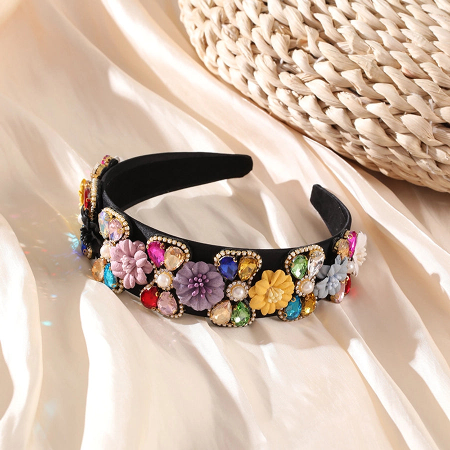 fashion geometric cloth handmade rhinestones hair band 1 piece