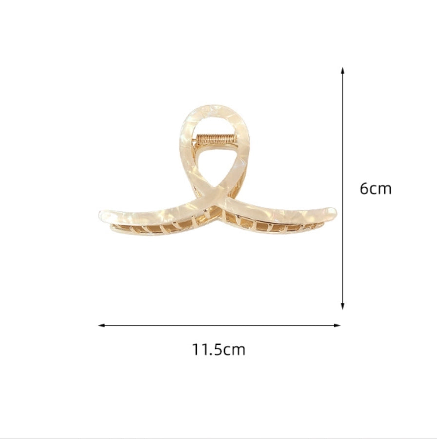 simple style color block alloy hair claws