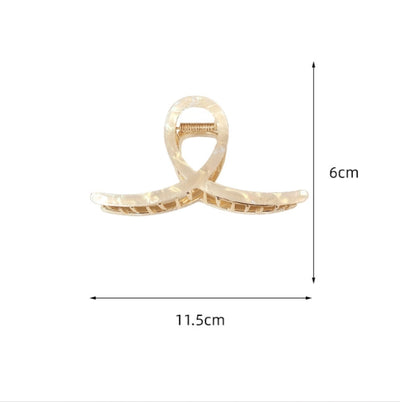 simple style color block alloy hair claws
