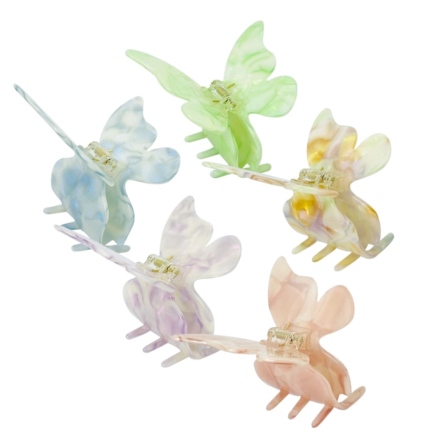 Women's Fairy Style Sweet Artistic Butterfly Acetic acid sheets Hair Claws
