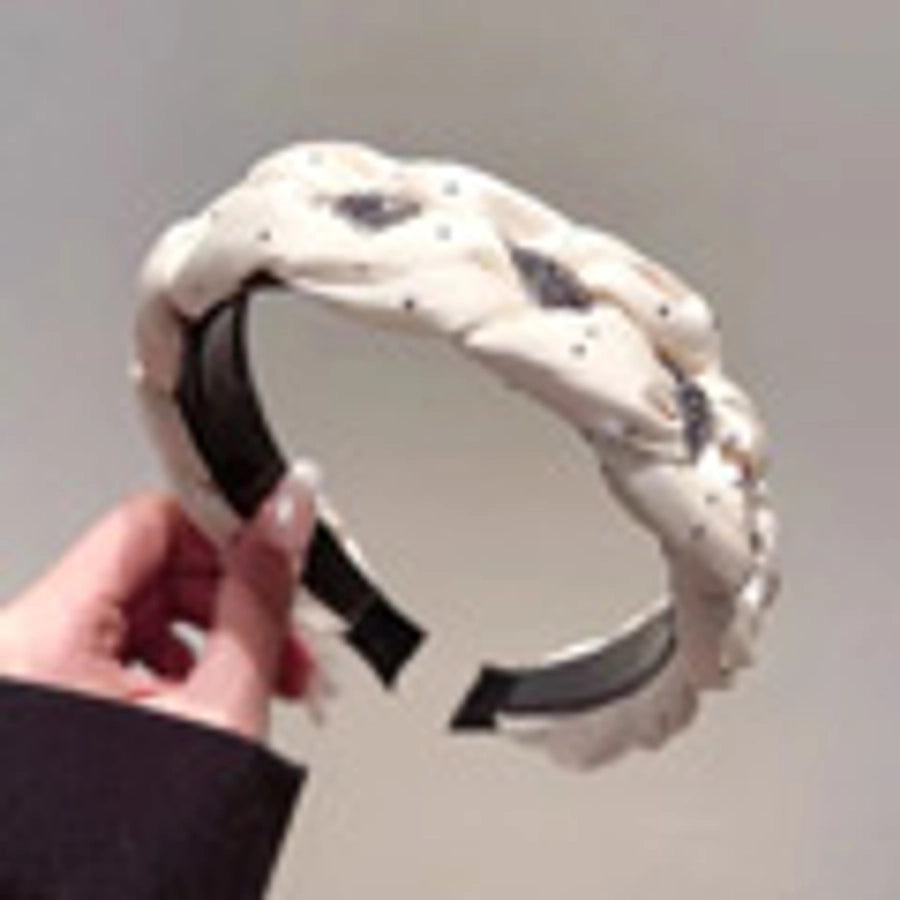 simple style solid color cloth patchwork hair band