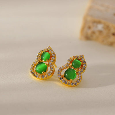 1 Pair Elegant Gourd 304 Stainless Steel Ear Studs