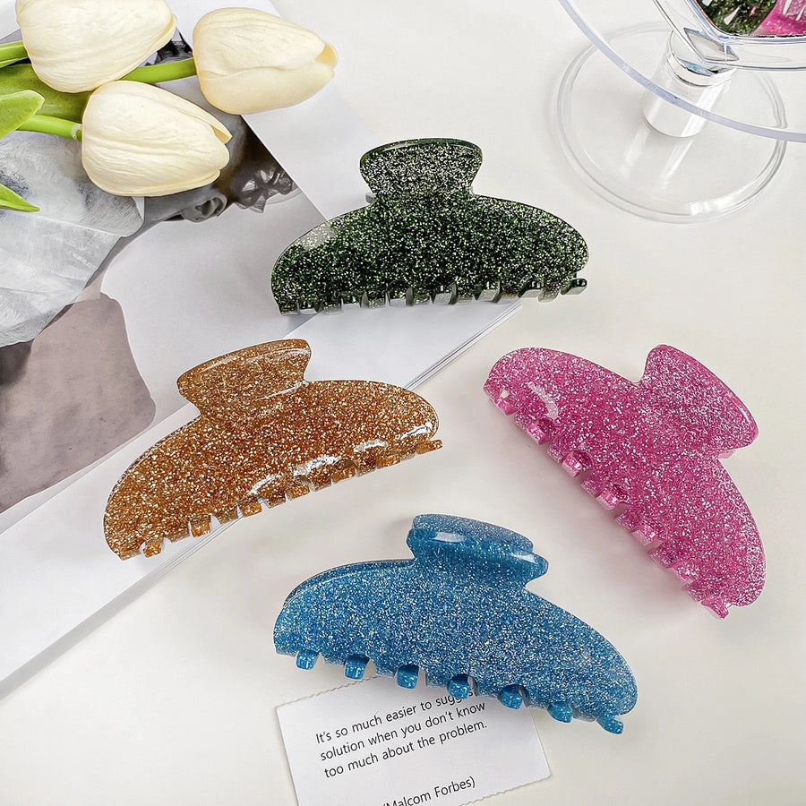 Women's Sweet Solid Color Arylic Hair Claws