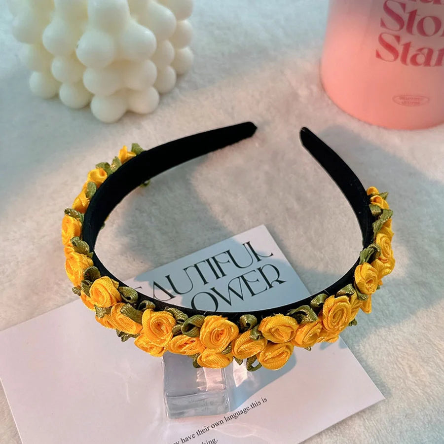 sweet flower cloth hair band