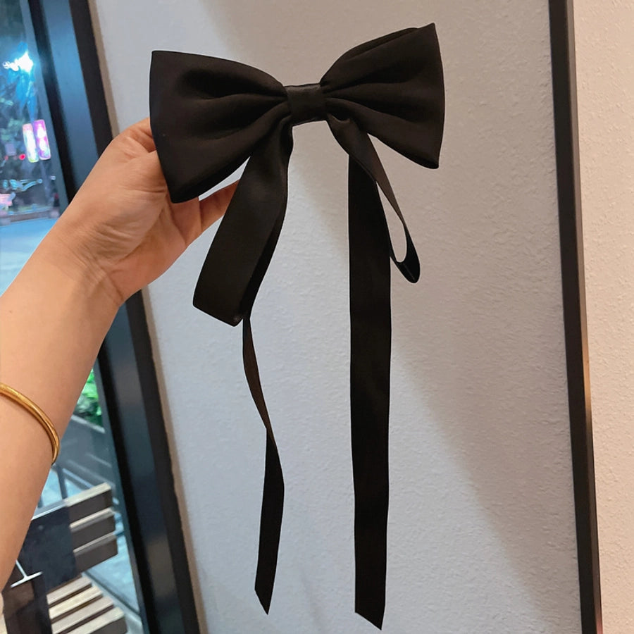 women's simple style bow knot cloth hair clip