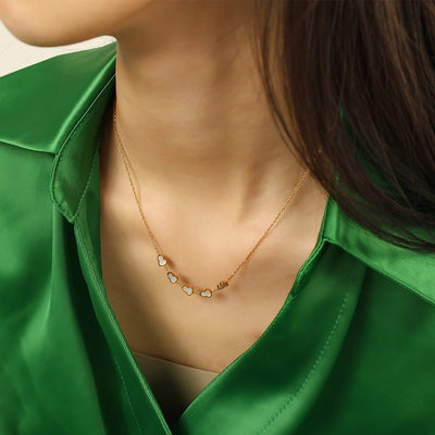 Jewelry IG Style Elegant French Style Gourd 304 Stainless Steel Shell 18K Gold Plated Polishing Pendant Necklace