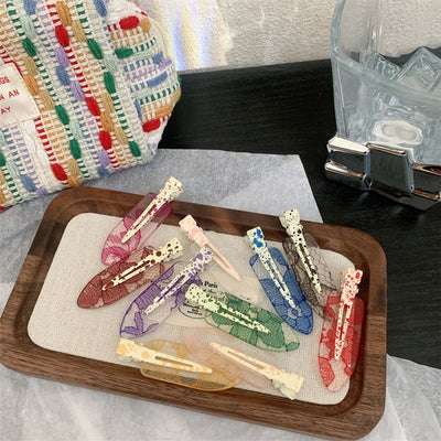 Women's Korean Style Mesh Resin Hair Clip