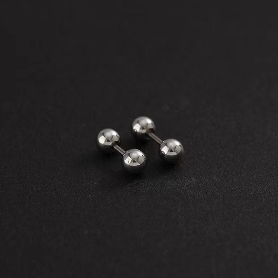 1 Pair Simple Style Round 304 Stainless Steel 18K Gold Plated Ear Studs