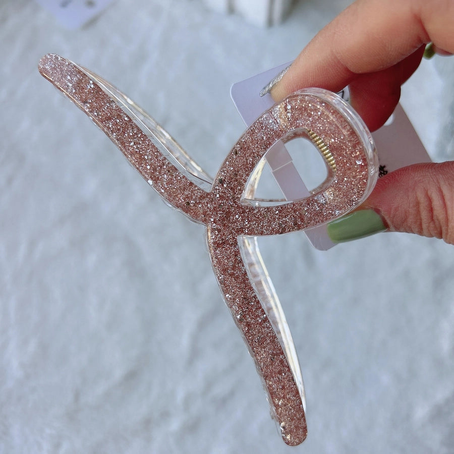 Women's Lady Bow Knot Arylic Hair Claws