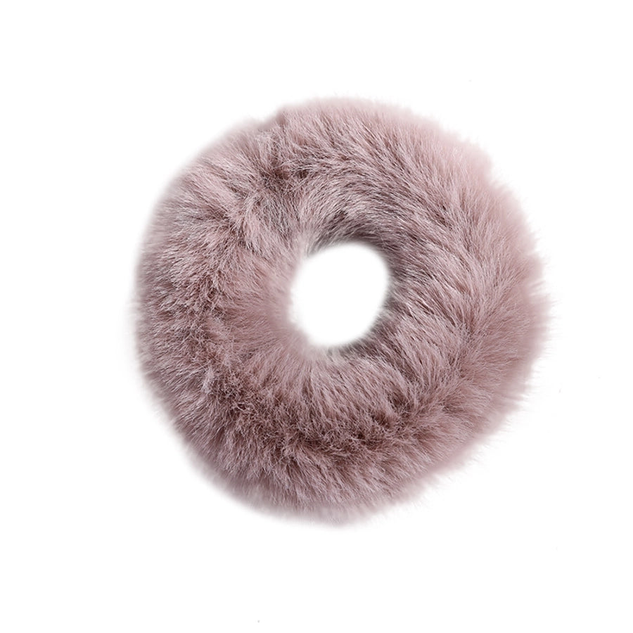 Plush Hair Ring Colorful Simple Hair Rope Korean Style Hair Accessories New High Elastic Rubber Tendon Hair Rope Autumn and Winter Furry Headwear