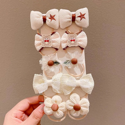 New Milk brown hair band Girls baby does not hurt hair high elastic bow tie hair rope children hair accessories rubber band Female