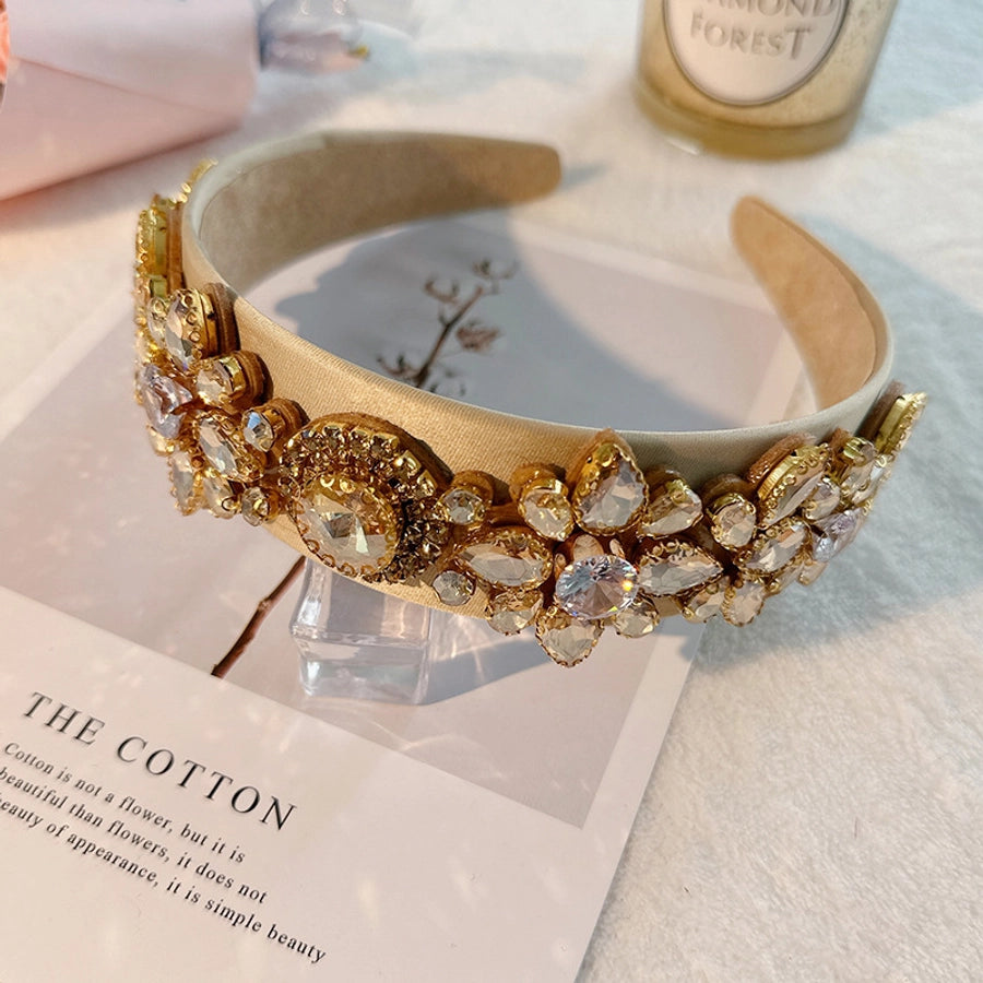 fashion geometric cloth handmade rhinestone hair band 1 piece