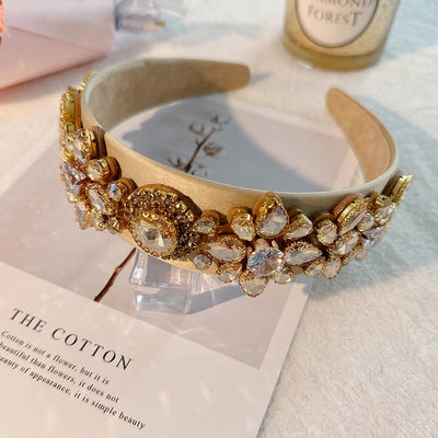 fashion geometric cloth handmade rhinestone hair band 1 piece