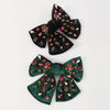fashion bow knot alloy corduroy inlay artificial pearls rhinestones hair clip 1 piece
