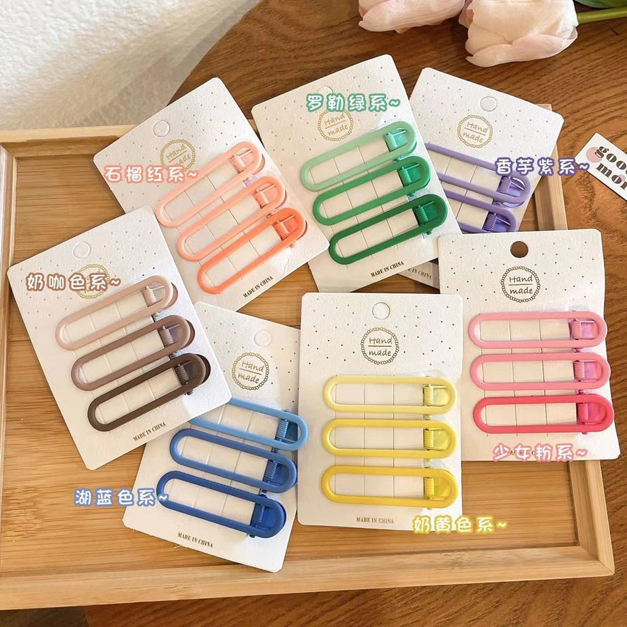 retro geometric metal stoving varnish hair clip