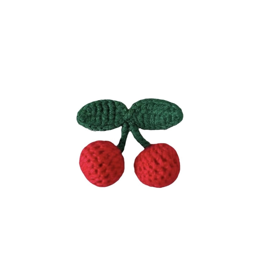 Wool Cherry hairpin knitted plush hair band handmade hair accessories simple bangs clip cute princess headband accessories