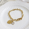 Jewelry Elegant Simple Style Heart Shape 304 Stainless Steel Plating Bracelets Earrings Necklace
