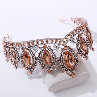 retro crown alloy diamond rhinestones crown