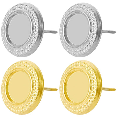 1 Pair Basic Classic Style Geometric Plating 304 Stainless Steel Ear Studs