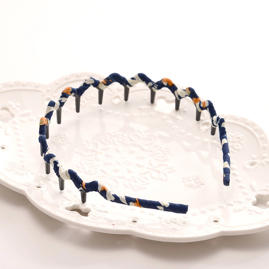 Fluffy Fabric Winding Toothed Hair Band Women's Hair Accessories Headwear Wave Headband Small Accessories Hair Bundles