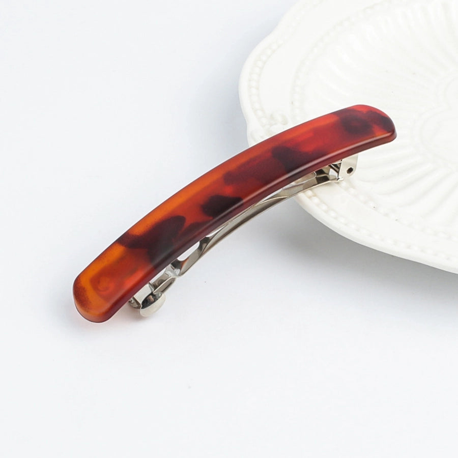 fashion solid color stainless steel plastic resin hair clip 1 piece