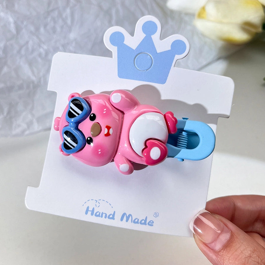 LOOPY Little Beaver Children's Hairpin Duckbill Clip Side Bangs Clip Broken Hairpin Little Girl's Headwear Ruby Hair Accessories