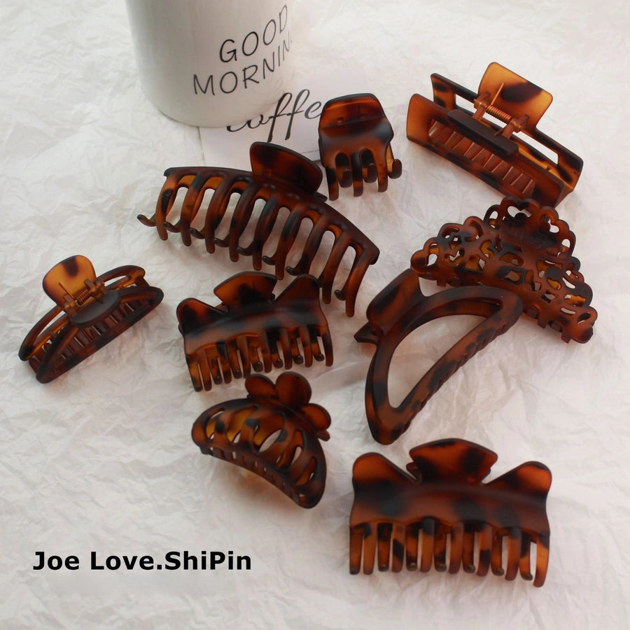 Advanced shark clip 11CM female leopard hair clip back head clip manufacturers straight XIAO color can be set