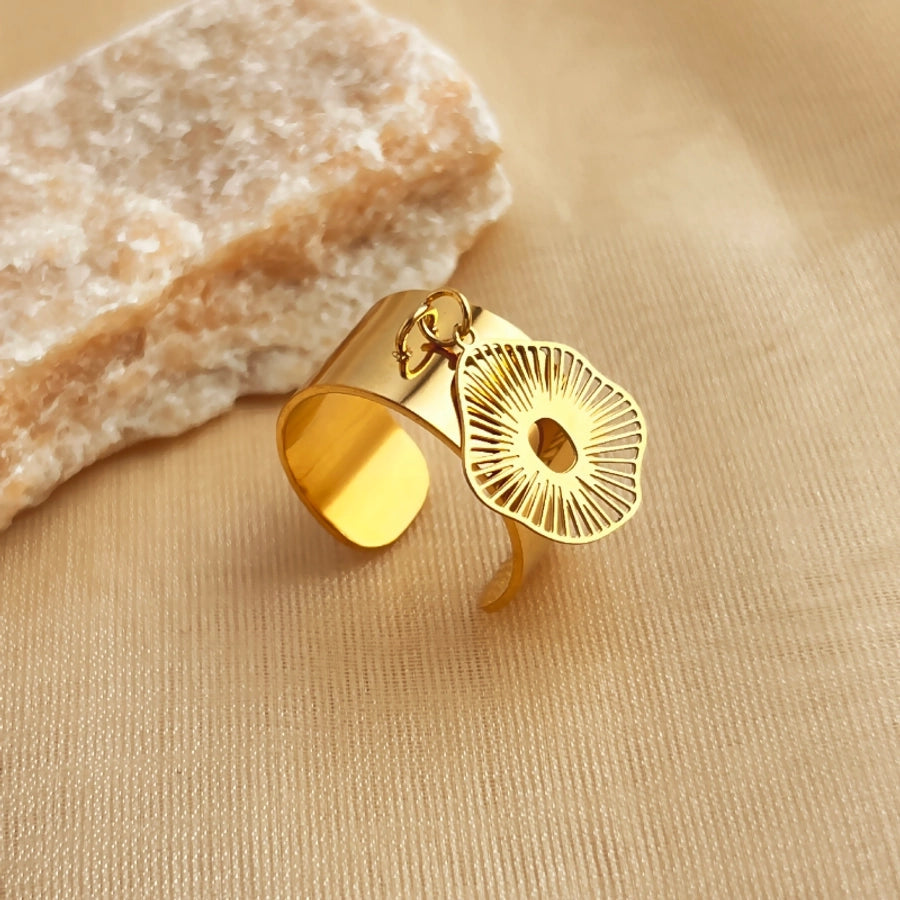 Jewelry Retro Bow Knot 304 Stainless Steel Gold Plated Plating Rings Earrings Jewelry Set