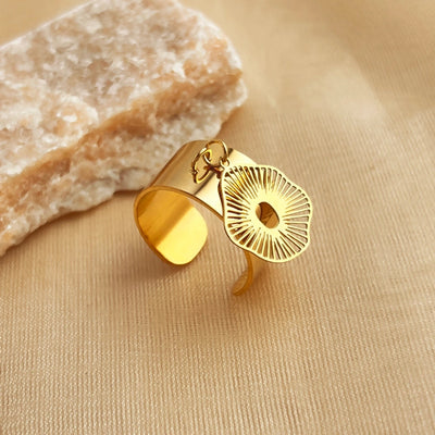 Jewelry Retro Bow Knot 304 Stainless Steel Gold Plated Plating Rings Earrings Jewelry Set