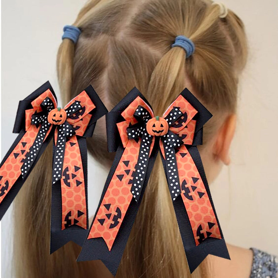 Girl'S IG Style Casual Pumpkin Bow Knot Ghost Cloth Hair Clip