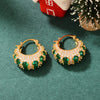 1 Pair Elegant Luxurious Geometric Plating Inlay Copper Zircon 18K Gold Plated Earrings