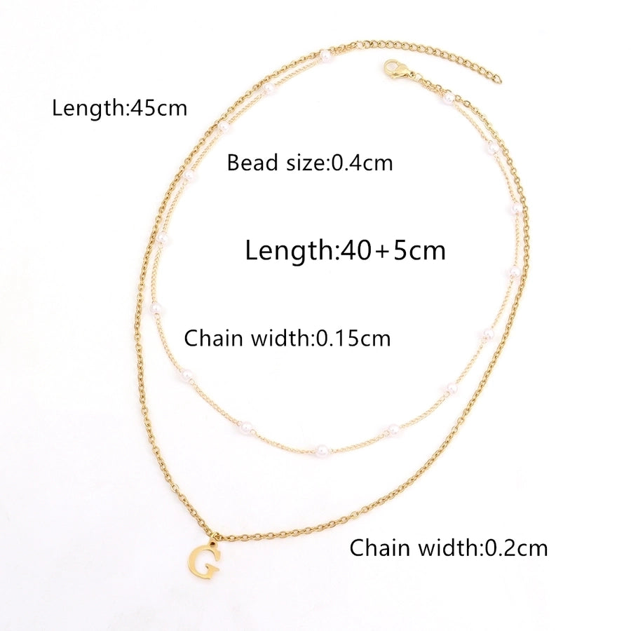 Jewelry Simple Style Commute Letter 201 Stainless Steel 304 Stainless Steel Pendant Necklace