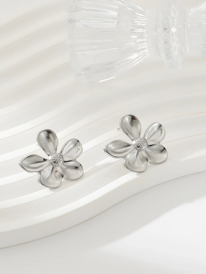 1 Pair Exaggerated Simple Style Oversized Flower Butterfly 304 Stainless Steel Ear Studs