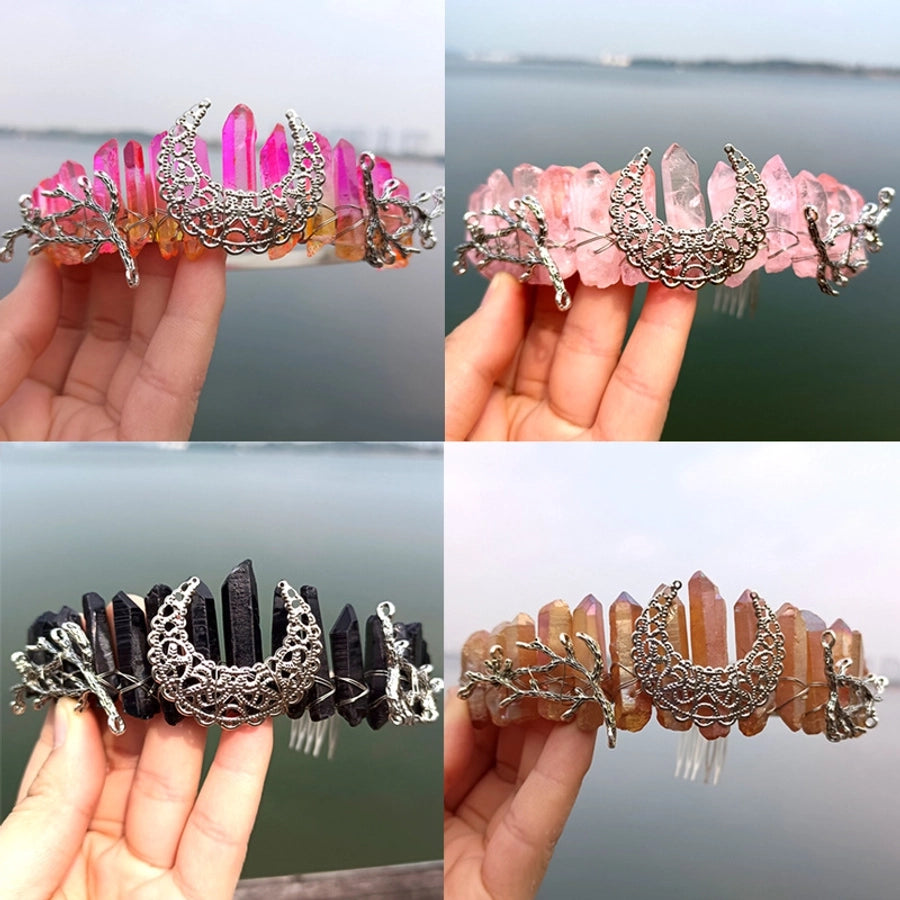 fashion moon crown alloy hollow out crown