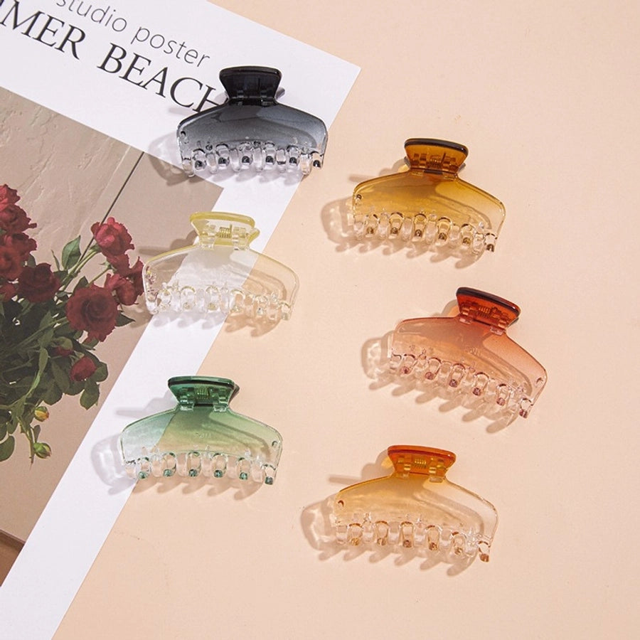 Gradient Small Grab Clip Small Disc Hairpin Environmentally Friendly Acetic Acid Shark Clip Transparent Oval Hair Grab Children's Clip