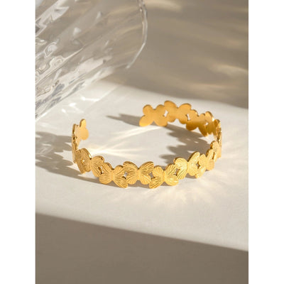 Simple Style Classic Style Butterfly 304 Stainless Steel Bangle In Bulk