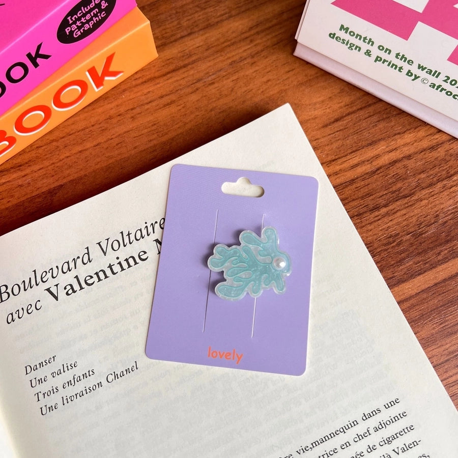 Women's Marine Style Starfish Fish Arylic Hair Clip