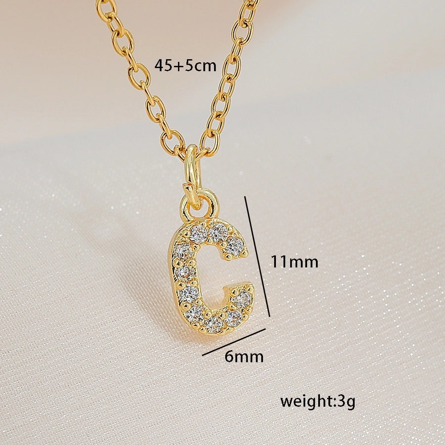 Jewelry Basic Retro Classic Style Letter 304 Stainless Steel Copper Pendant Necklace