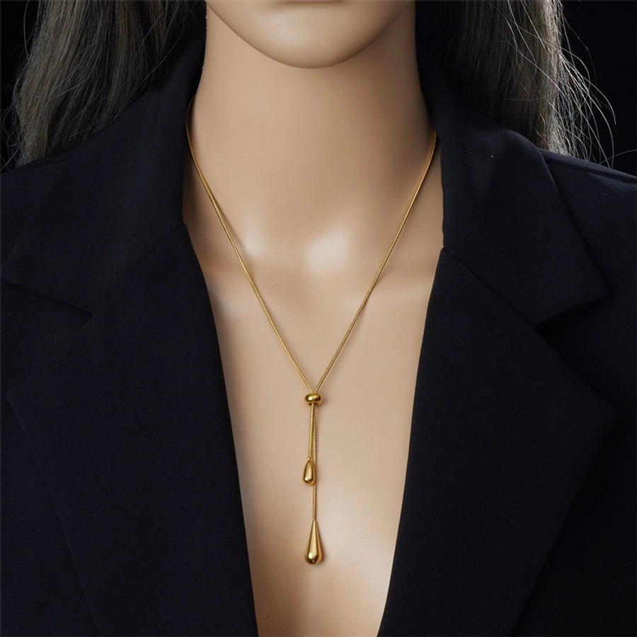 Jewelry Vintage Style Water Droplets 304 Stainless Steel Jewelry Set