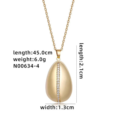 Jewelry Cute Simple Style Star Heart Shape Lines 304 Stainless Steel Copper Zircon K Gold Plated Rhodium Plated Plating Inlay Pendant Necklace