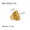 Jewelry Simple Style Classic Style Geometric 304 Stainless Steel 18K Gold Plated Rings