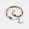 Elegant Classical Classic Style Twist 201 Stainless Steel Gold Plated Bracelets In Bulk