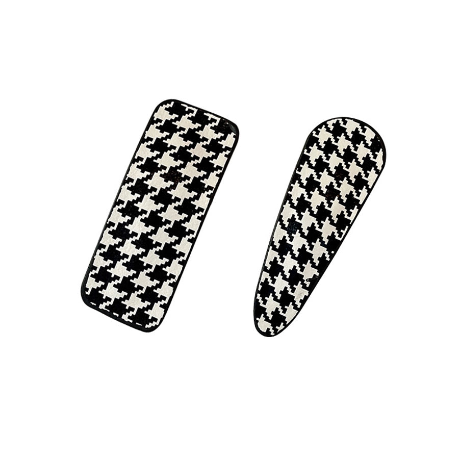 new word clip flashing diamond checkerboard pattern hairpin hair accessories