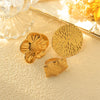 Jewelry Casual Elegant Commute Geometric Flower 304 Stainless Steel 14K Gold Plated Plating Stainless Steel Rings