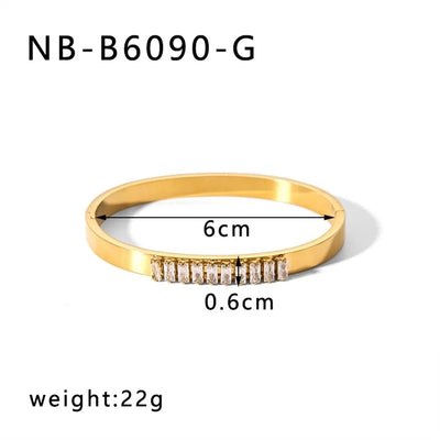 IG Style Simple Style Geometric 304 Stainless Steel Bangle In Bulk