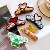 Women's Retro Geometric Heart Shape Acetic acid sheets Hair Claws