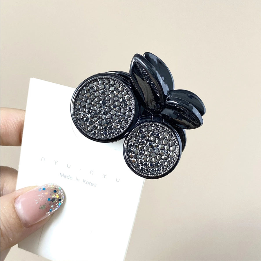 Women's Elegant Sweet Cherry Plastic Inlay Rhinestones Hair Claws