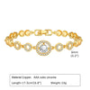 Wholesale Jewelry Vintage Style Classic Style Geometric Copper Zircon Bracelets Love Chain