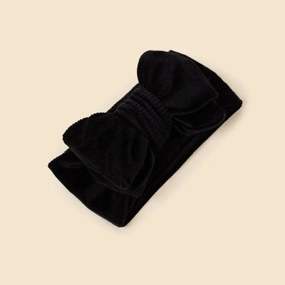 simple style solid color bow knot cloth hair band