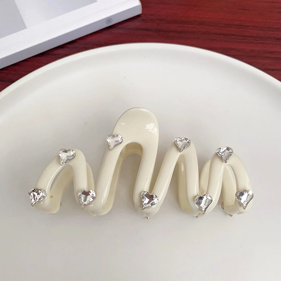 cute solid color arylic hair claws